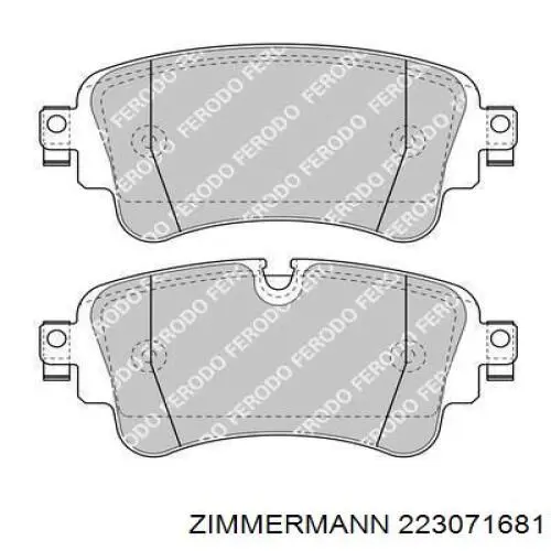 Купити 223071681 Zimmermann Задні колодки
