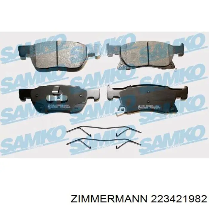 Купити 223421982 Zimmermann Колодки гальмівні передні, дискові