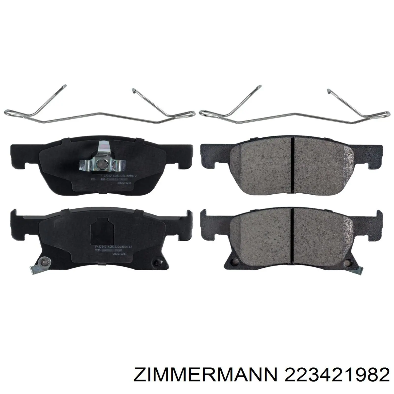 Передні тормозні колодки 223421982 Zimmermann