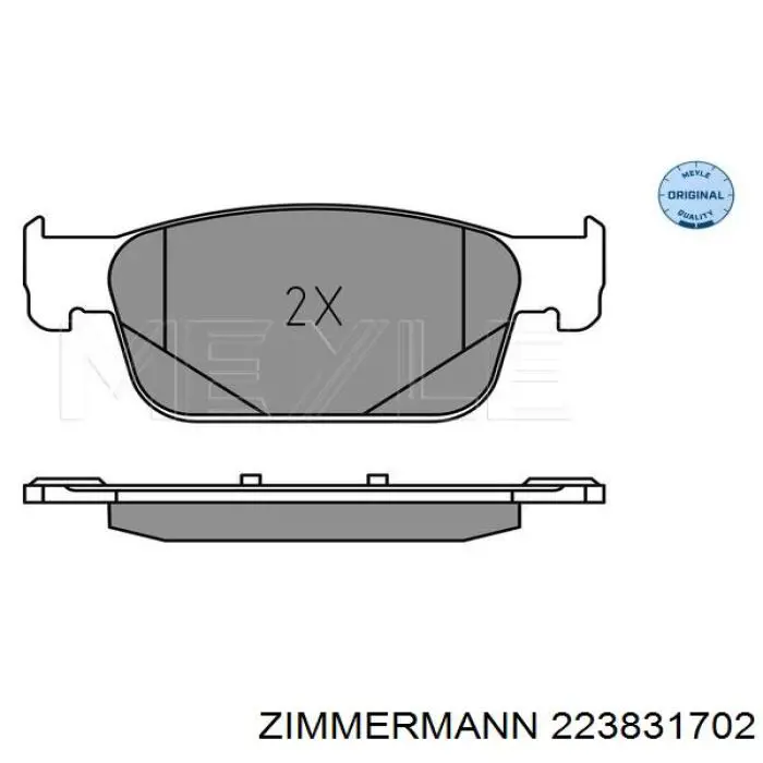 Гальмівні колодки Zimmermann 223831702 ціна, від 73.57 USD