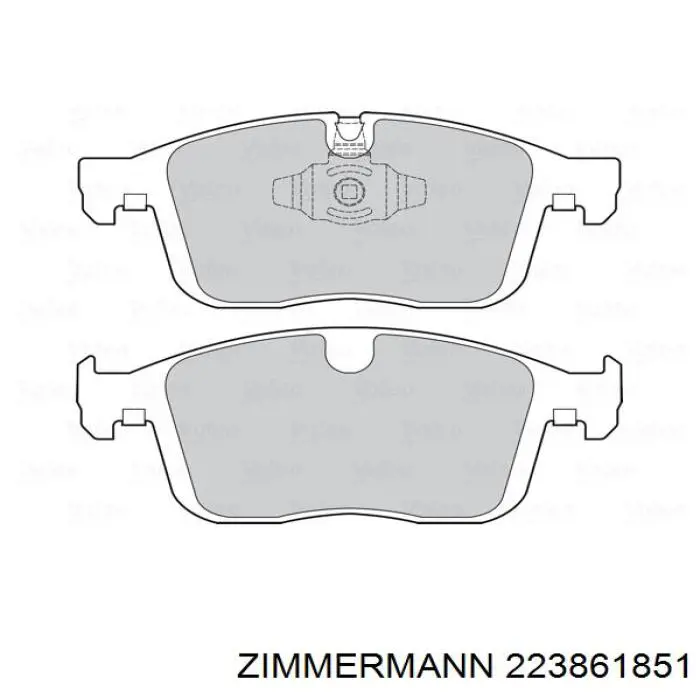 Купити 223861851 Zimmermann Колодки гальмівні передні, дискові