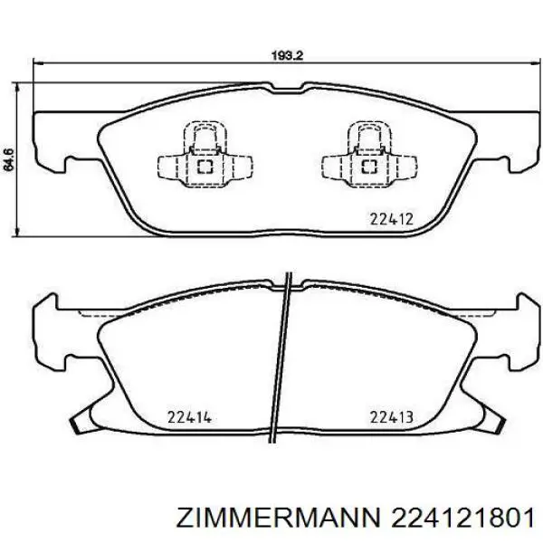 Тормозні колодки Zimmermann 224121801