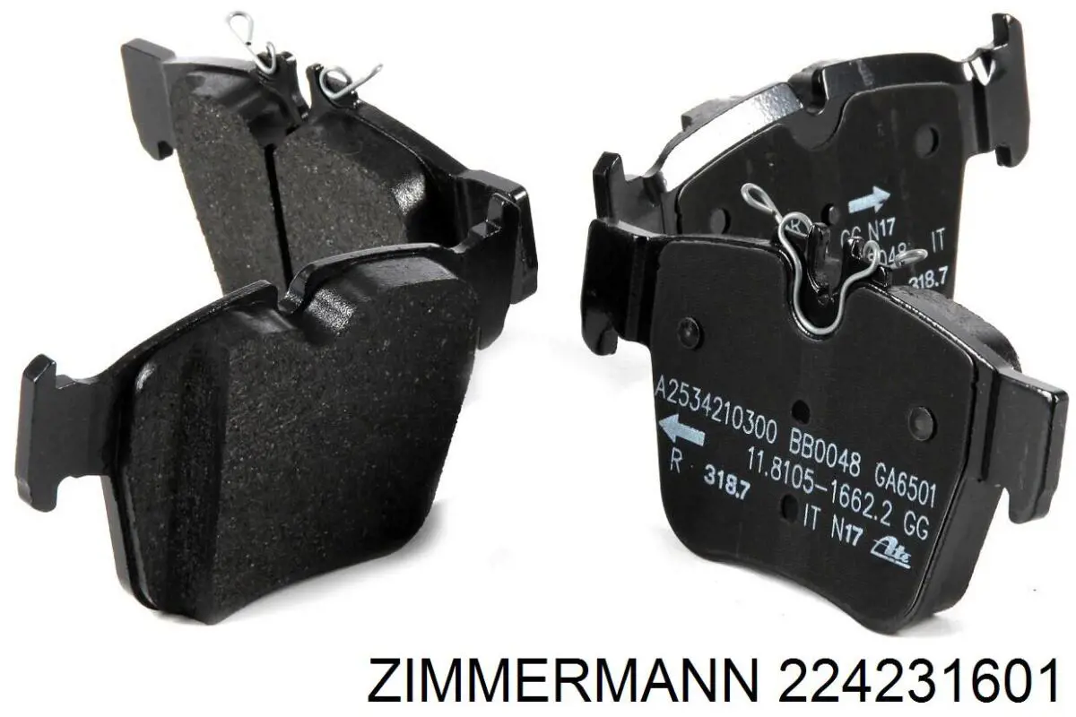 224231601 Zimmermann Колодки гальмівні задні, дискові