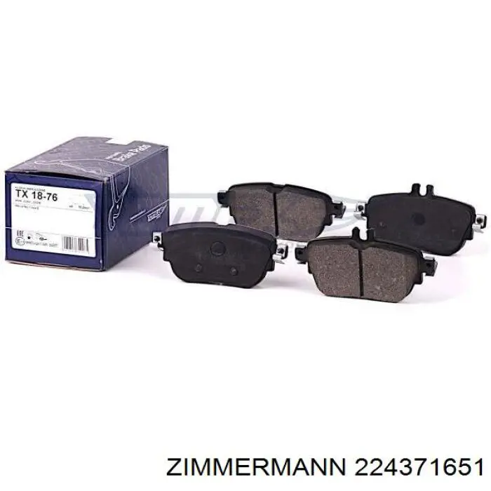 Задні гальмівні колодки 224371651 Zimmermann