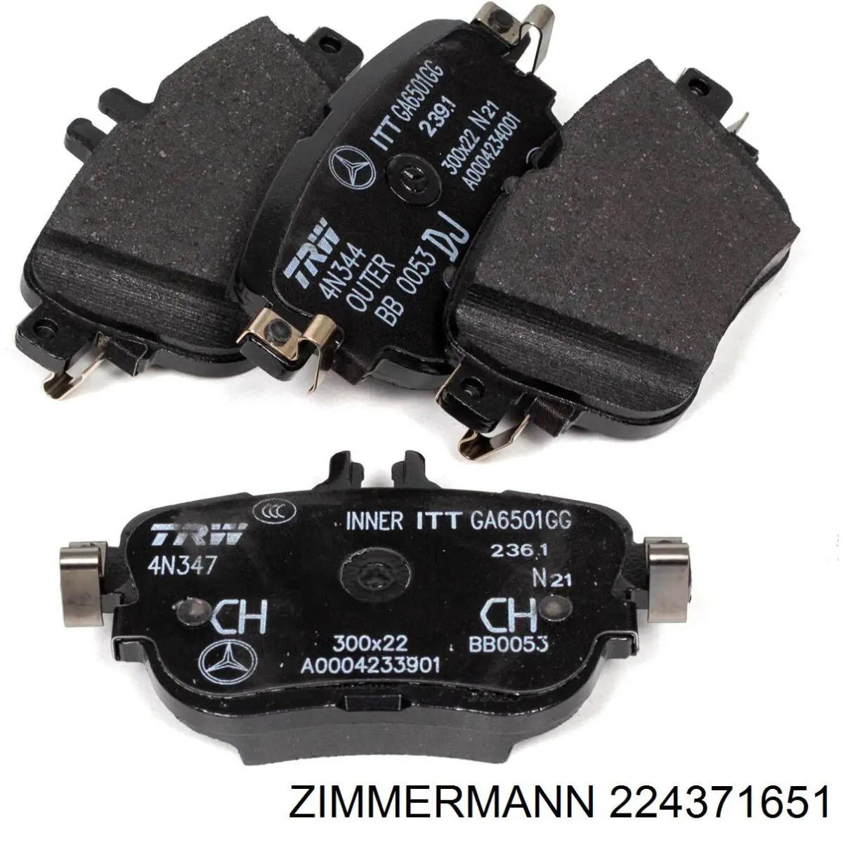 224371651 Zimmermann Колодки гальмівні задні, дискові