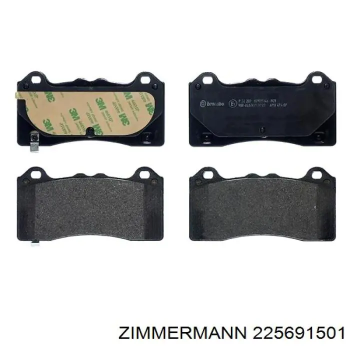 Гальмівні колодки Zimmermann 225691501 ціна, від 40.99 USD