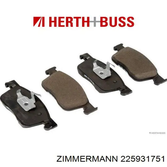 Купити 225931751 Zimmermann Колодки гальмівні передні, дискові