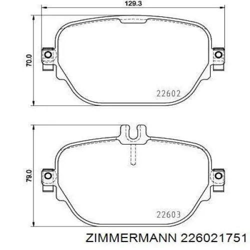 Купити 226021751 Zimmermann Задні колодки
