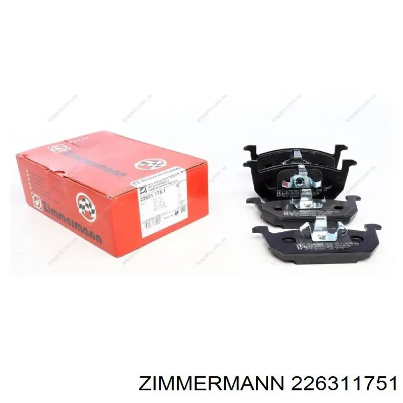 226311751 Zimmermann колодки гальмівні передні, дискові
