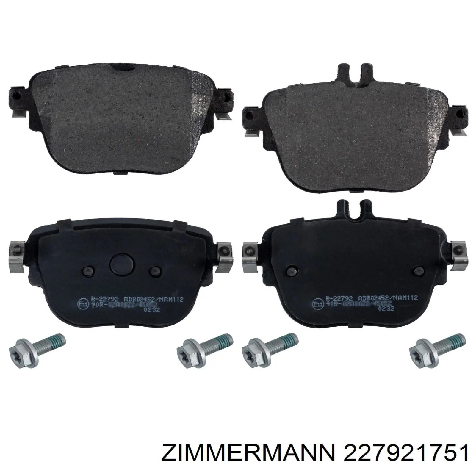227921751 Zimmermann Колодки гальмівні задні, дискові