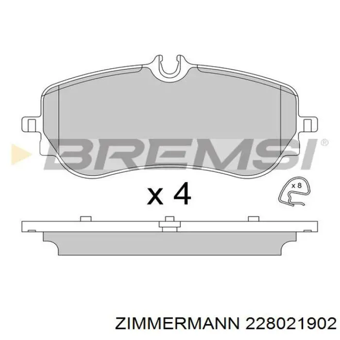 Задні гальмівні колодки Zimmermann 228021902 ціна, від 64.76 USD