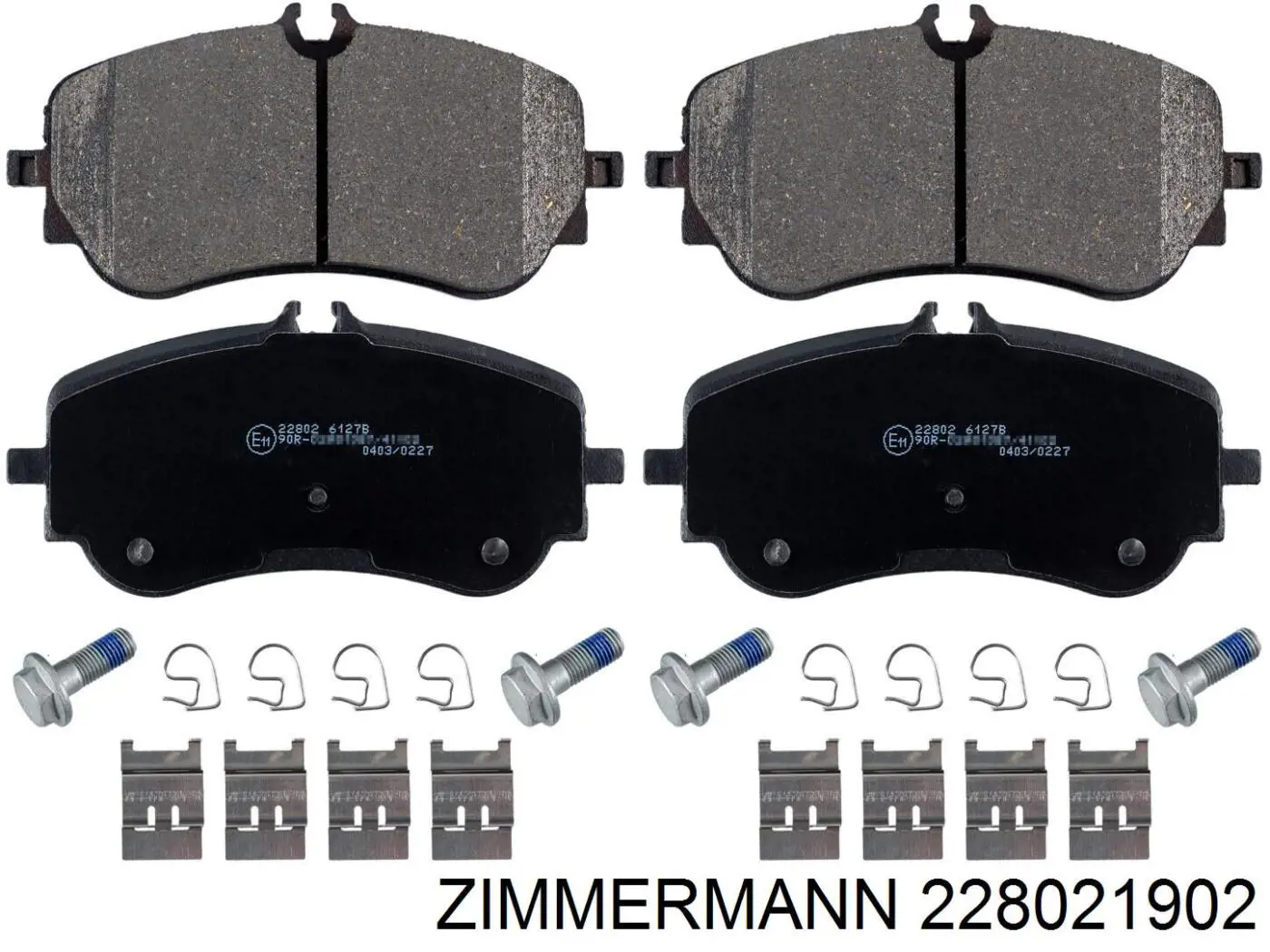 228021902 Zimmermann колодки гальмові задні, дискові