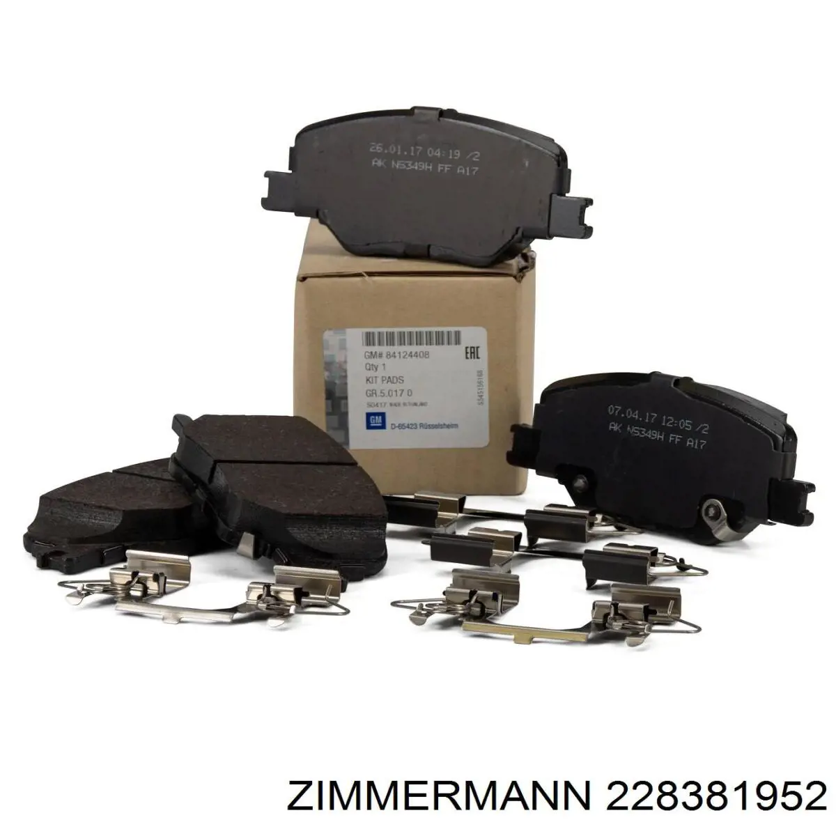 Купити 228381952 Zimmermann Колодки гальмівні передні, дискові