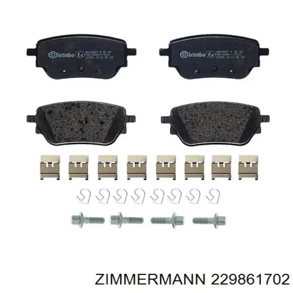 Задні гальмівні колодки Zimmermann 229861702 ціна, від 54.66 USD