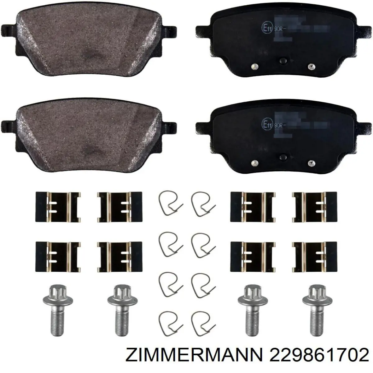 Задні гальмівні колодки 229861702 Zimmermann
