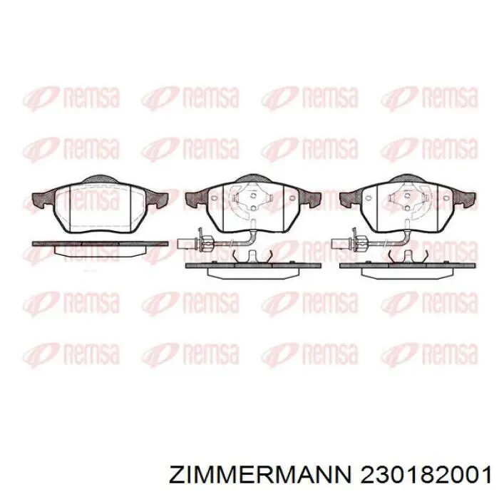 Гальмівні колодки Zimmermann 230182001 ціна, від 32.55 USD