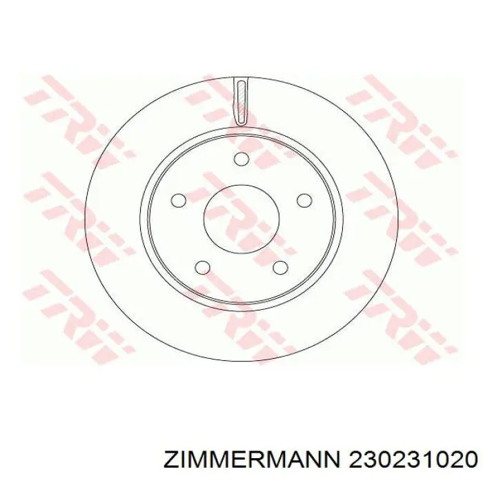 Купити 230231020 Zimmermann Ротор гальмівний