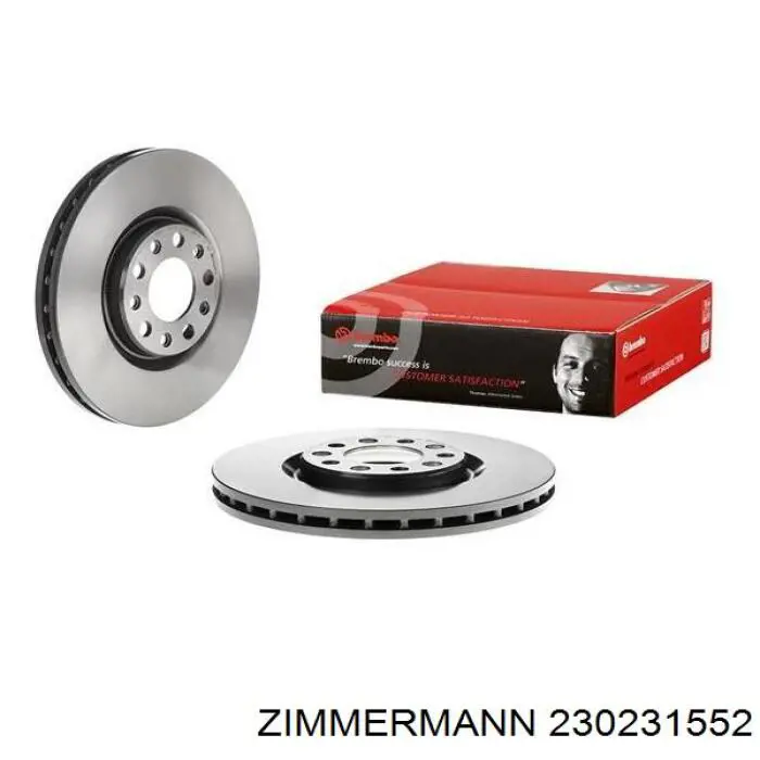 Диск гальмівний передній Zimmermann 230231552