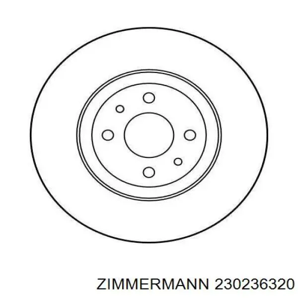 230236320 Zimmermann диск гальмівний передній