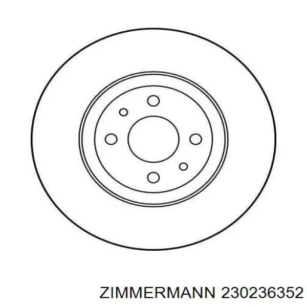 230236352 Zimmermann Гальмо дискове переднє