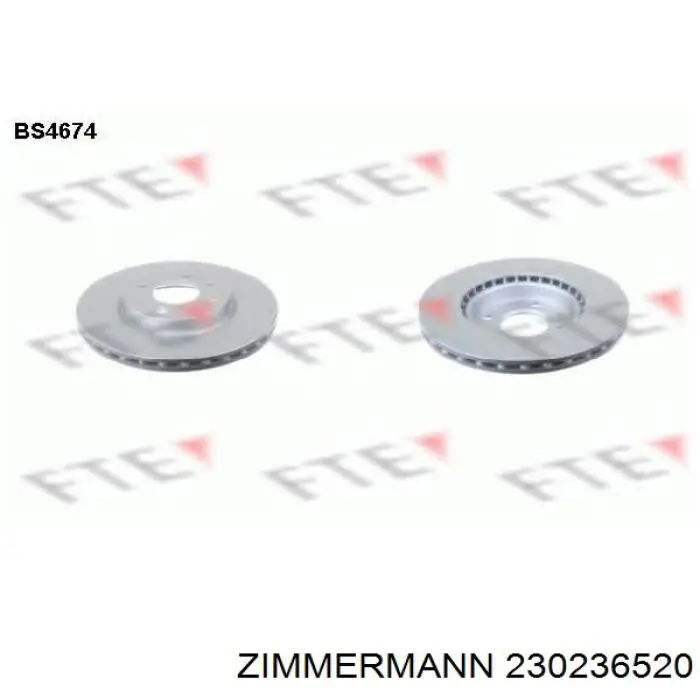 Диск гальмівний передній Zimmermann 230236520