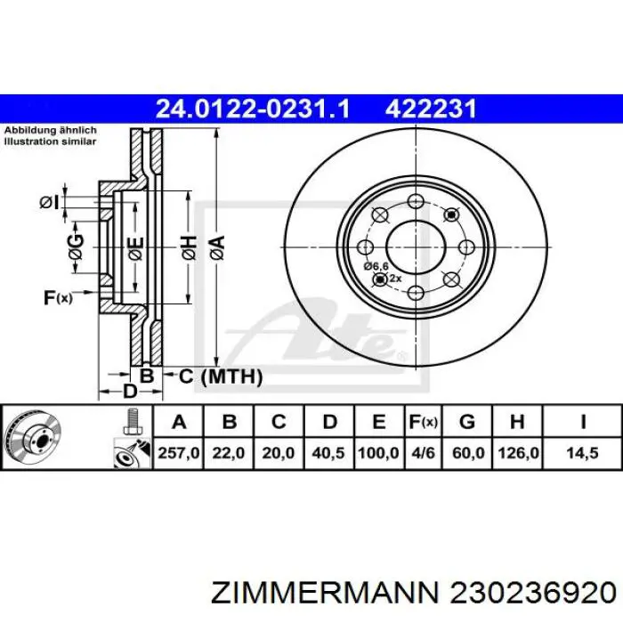 Купити 230236920 Zimmermann Ротор гальмівний
