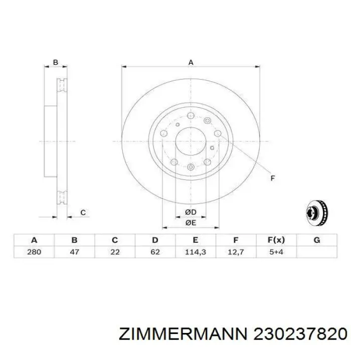 Гальмівні диски передні 230237820 Zimmermann