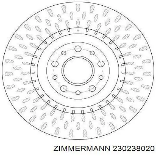 230238020 Zimmermann Гальмо дискове переднє