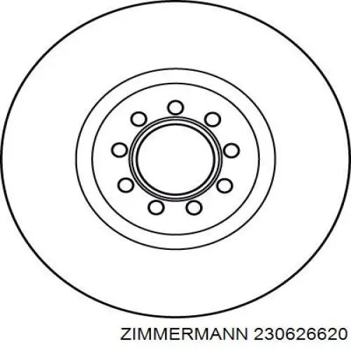 Купити 230626620 Zimmermann Ротор гальмівний