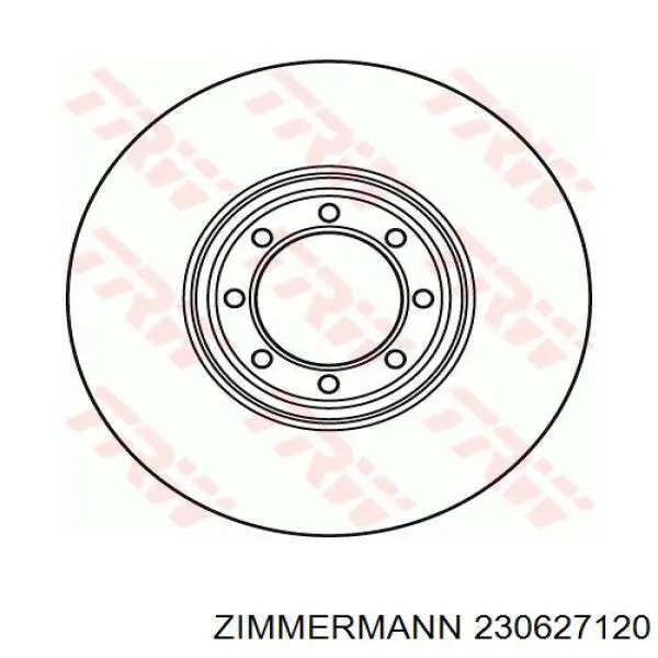 Гальмівні диски 230627120 Zimmermann