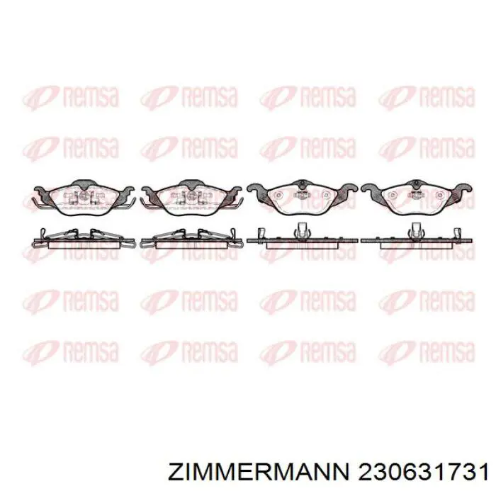 Тормозні колодки Zimmermann 230631731