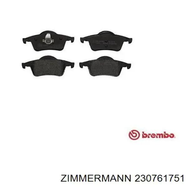 Задні гальмівні колодки Zimmermann 230761751 ціна, від 15.38 USD