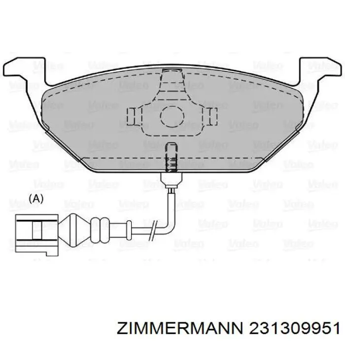 Тормозні колодки Zimmermann 231309951