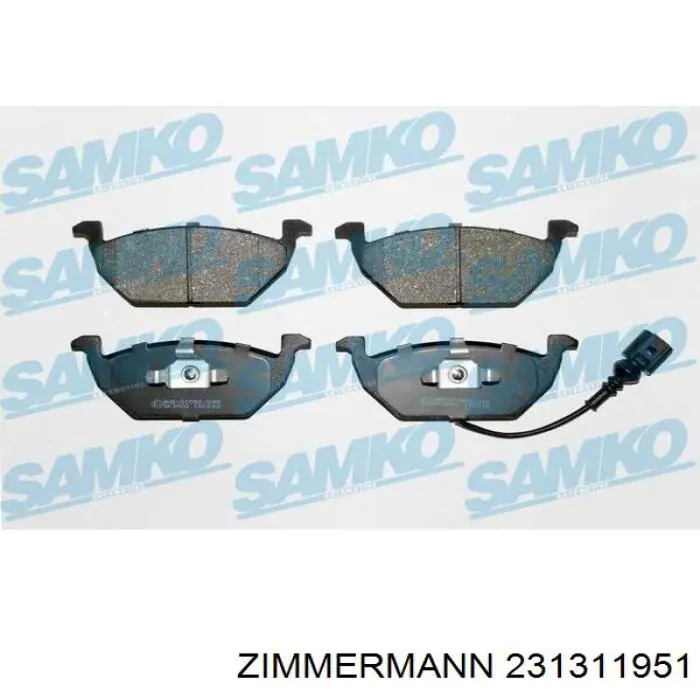 Купити 231311951 Zimmermann Колодки гальмівні передні, дискові