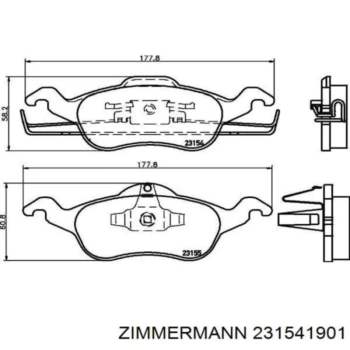 231541901 Zimmermann Передні гальмівні колодки