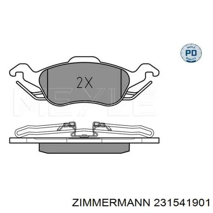 Гальмівні колодки Zimmermann 231541901 ціна, від 17.38 USD