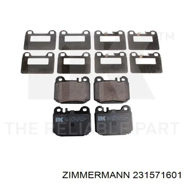 Задні гальмівні колодки Zimmermann 231571601 ціна, від 17.11 USD