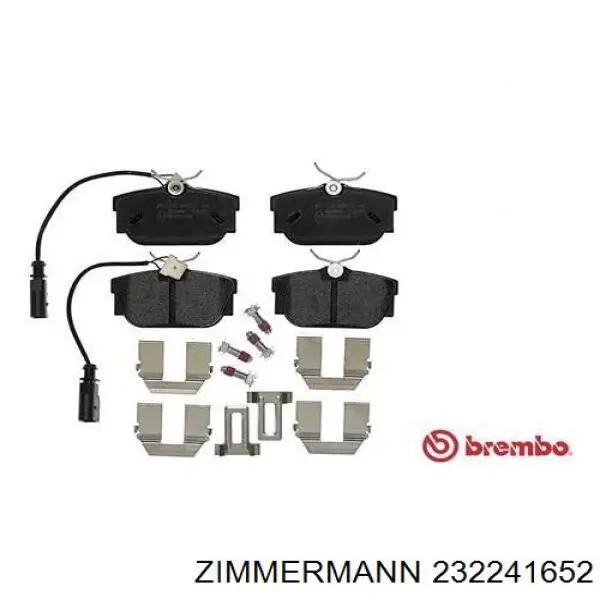 Задні гальмівні колодки 232241652 Zimmermann