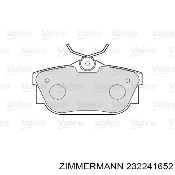 232241652 Zimmermann Колодки гальмівні задні, дискові