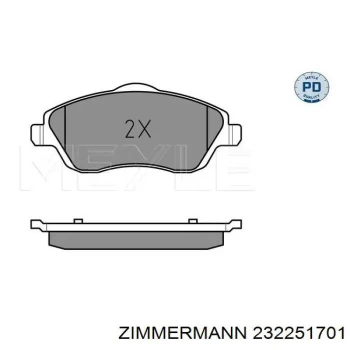 Тормозні колодки Zimmermann 232251701