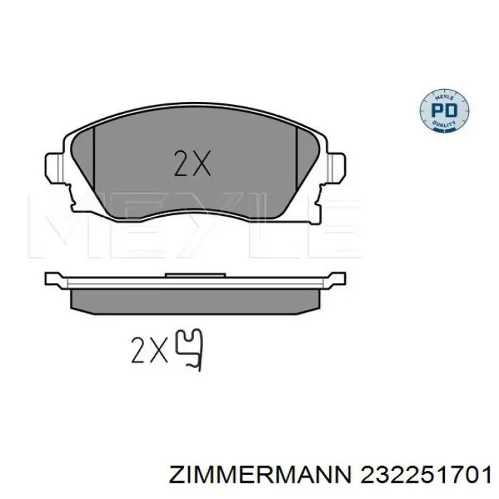 Гальмівні колодки Zimmermann 232251701 ціна, від 16.12 USD