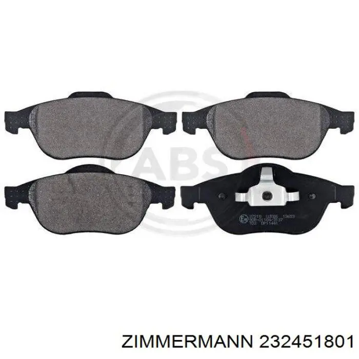 Передні тормозні колодки 232451801 Zimmermann