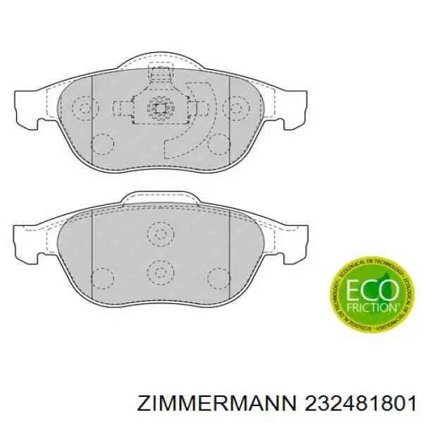 Гальмівні колодки Zimmermann 232481801 ціна, від 16.38 USD