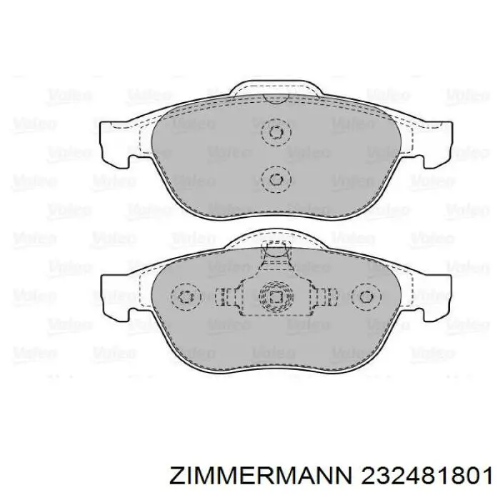 Купити 232481801 Zimmermann Колодки гальмівні передні, дискові
