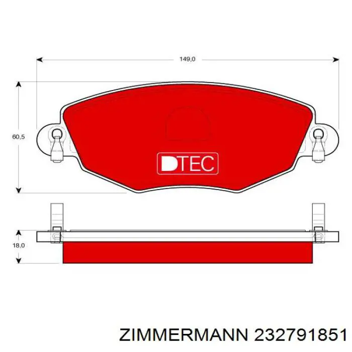 Тормозні колодки Zimmermann 232791851