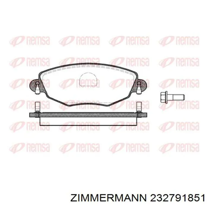Гальмівні колодки Zimmermann 232791851 ціна, від 19.33 USD