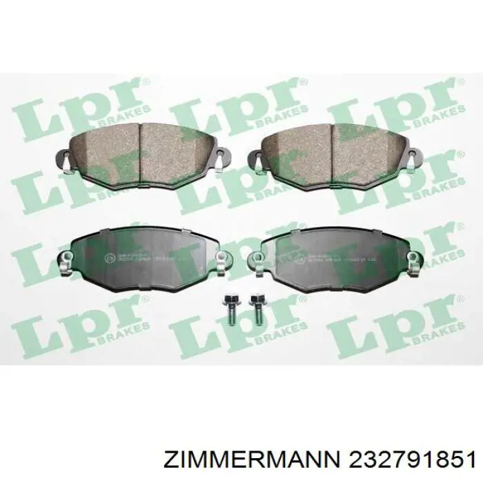 Купити 232791851 Zimmermann Колодки гальмівні передні, дискові