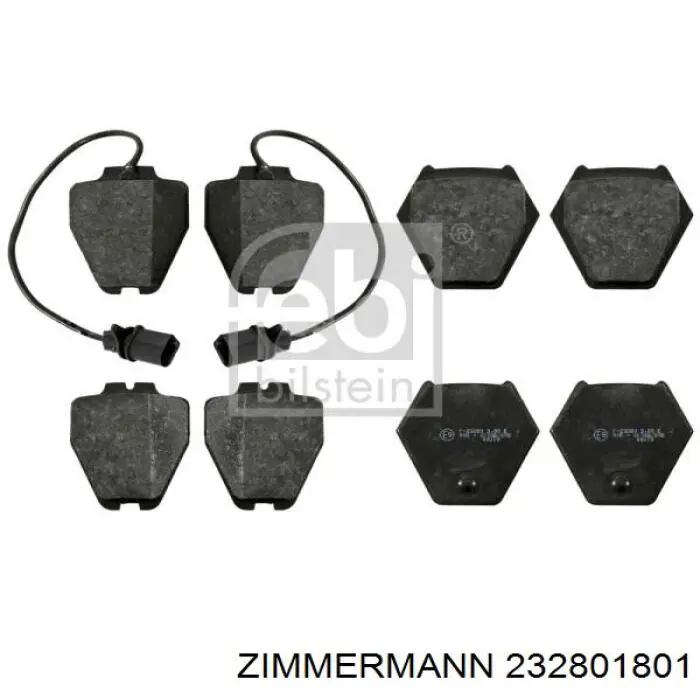 Гальмівні колодки Zimmermann 232801801 ціна, від 53.05 USD