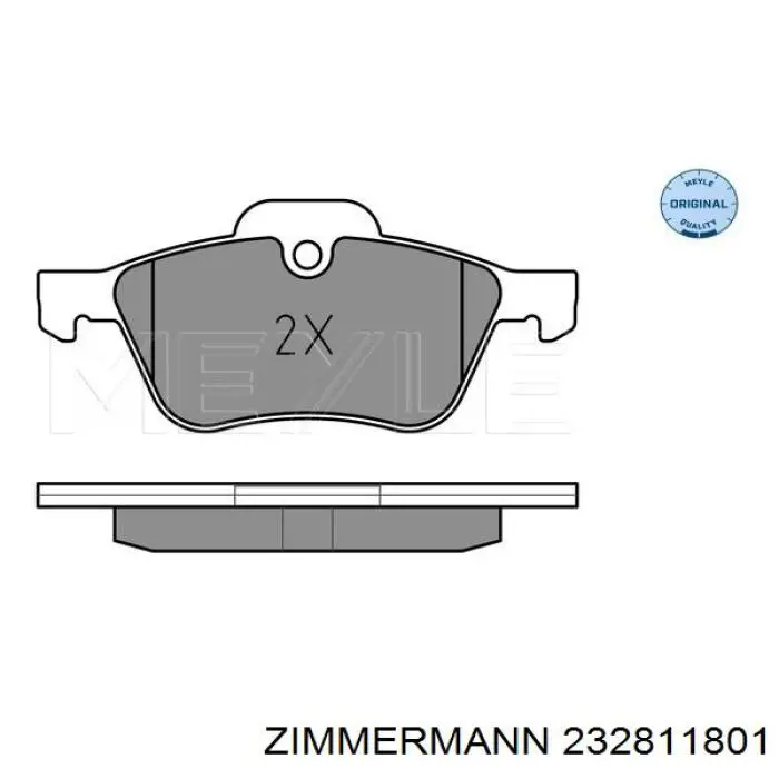 Купити 232811801 Zimmermann Колодки гальмівні передні, дискові