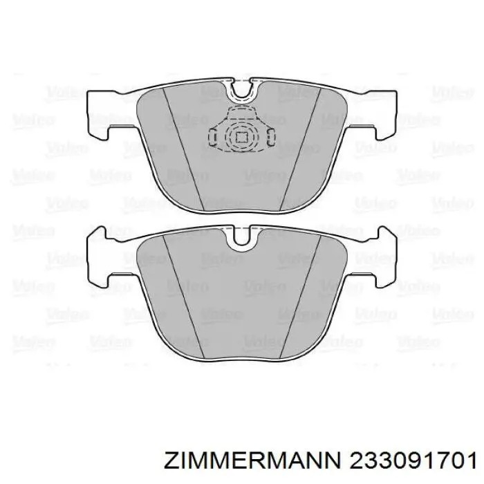 Задні гальмівні колодки 233091701 Zimmermann